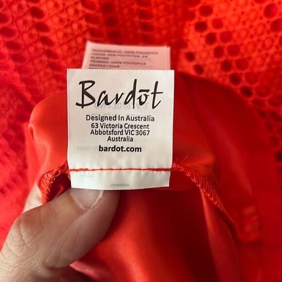 Bardōt Orange Fiesta Lace Mini Dress Size 8 - Picture 8 of 8